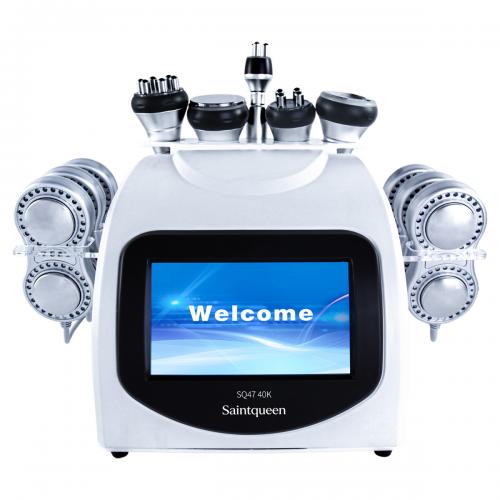 SQ47B Pro, 6in1 40K Cavitation Body Sculpting Device, Multi-Polar RF Vacuum EMS Laser for Body Contouring, Skin Smoothing & Face Skin Firming, US Plug