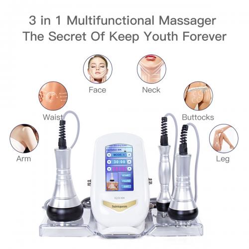 SQ16 Basic, 3in1 40K Cavitation  Instrument, Body Contouring Multipolar Tripolar Tetrapolar RF Skin Lifting Tightening Body Shaping Skin Smoothing, US Plug