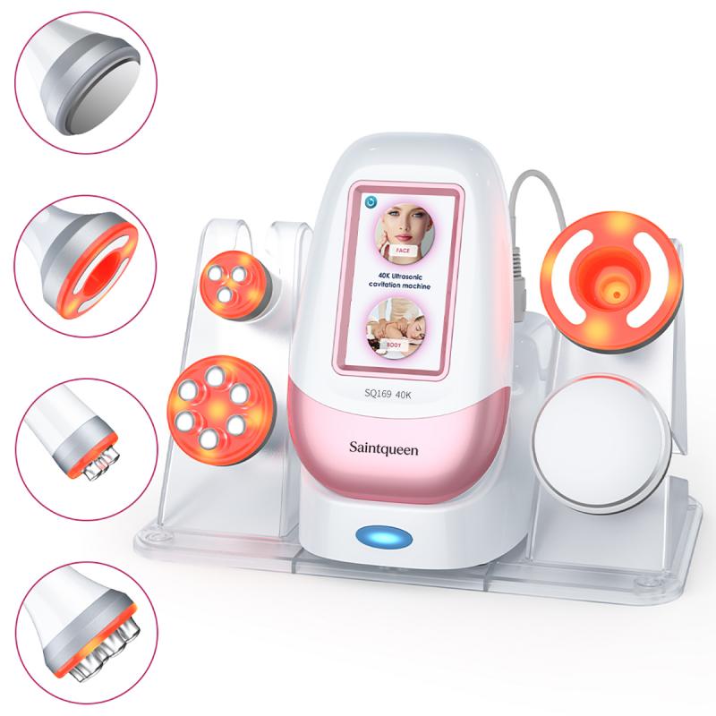 SQ169 Basic, 4in1 Home 40K Cavitation Body Sculpting Machine Multi-Polar RF Vacuum Massage Skin Firming Contouring Beauty Tool for Face Body, US Plug