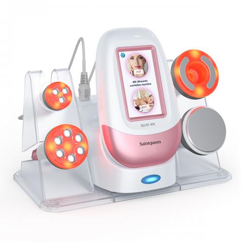 SQ169 Basic, 4in1 Home 40K Cavitation Body Sculpting Machine Multi-Polar RF Vacuum Massage Skin Firming Contouring Beauty Tool for Face Body, US Plug