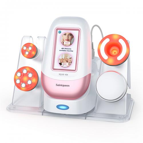 SQ169 Basic, 4in1 Home 40K Cavitation Body Sculpting Machine Multi-Polar RF Vacuum Massage Skin Firming Contouring Beauty Tool for Face Body, US Plug