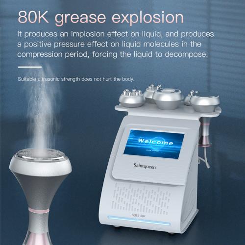 SQ85A Pro, 5in1 80K Ultrasonic Cavitation  Machine | Multipolar RF & Vacuum Massage System for Body Sculpting, Skin Tightening & Facial Lifting, US Plug
