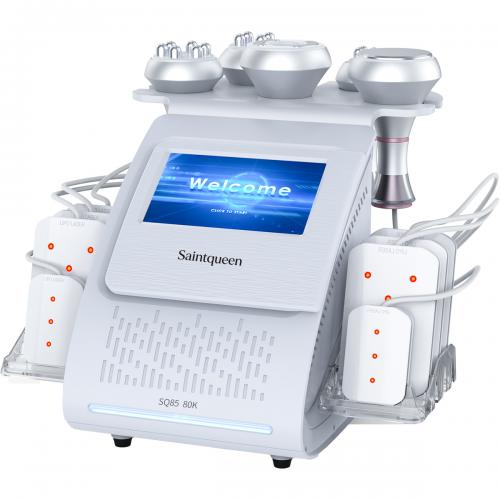 SQ85C Pro, 6in1 80K Ultrasonic Cavitation Machine Lipo Laser Multi-Pole RF Vacuum Massage Body Sculpting Skin Tightening  Machine for Salon & Home Use, US Plug
