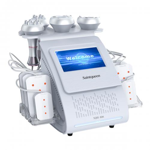 SQ85C Pro, 6in1 80K Ultrasonic Cavitation Machine Lipo Laser Multi-Pole RF Vacuum Massage Body Sculpting Skin Tightening  Machine for Salon & Home Use, US Plug
