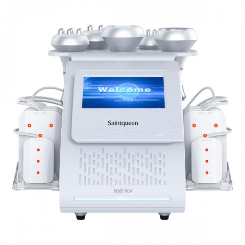 SQ85C Pro, 6in1 80K Ultrasonic Cavitation Machine Lipo Laser Multi-Pole RF Vacuum Massage Body Sculpting Skin Tightening  Machine for Salon & Home Use, US Plug
