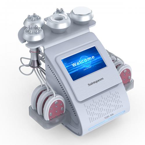 SQ85B Pro, 6in1 80K Ultrasonic Cavitation Machine, Multi-Polar RF Vacuum Massage Laser EMS Pads Body Sculpting Device, Skin Tightening & Facial Lifting Beauty Equipment, US Plug