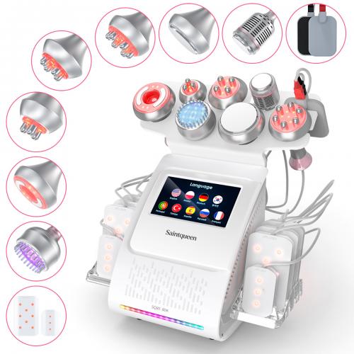 SQ85D Plus, 9in1 80K Ultrasonic Cavitation Machine, Multi-Pole RF Vacuum Lipo Laser Cold Hammer EMS Microcurrent Body Sculpting Skin Tightening Beauty Equipment, US Plug