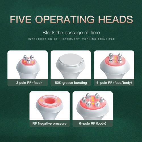 SQ90A Pro, 5in1 80K Cavitation  Machine | 3/4/6-Pole RF & Negative Pressure Massage for Body Sculpting, Face Lifting & Skin Firming, US Plug