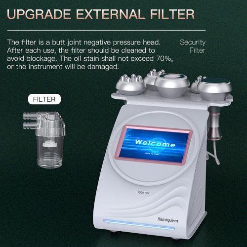 SQ90A Pro, 5in1 80K Cavitation  Machine | 3/4/6-Pole RF & Negative Pressure Massage for Body Sculpting, Face Lifting & Skin Firming, US Plug