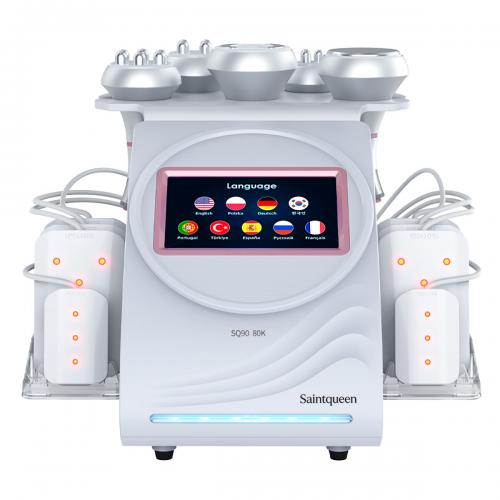 SQ90C Pro, 6in1 80K Cavitation  Machine | Multi-Pole RF Skin Tightening, Vacuum Massage & Lipo Laser Body Contouring System, Facial Lifting Body Shaping Beauty Machine, US Plug