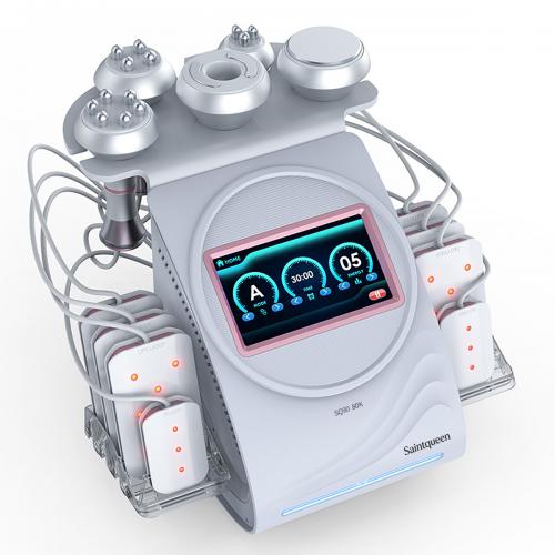 SQ90C Pro, 6in1 80K Cavitation  Machine | Multi-Pole RF Skin Tightening, Vacuum Massage & Lipo Laser Body Contouring System, Facial Lifting Body Shaping Beauty Machine, US Plug