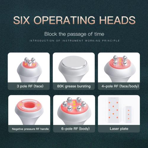 SQ90C Pro, 6in1 80K Cavitation  Machine | Multi-Pole RF Skin Tightening, Vacuum Massage & Lipo Laser Body Contouring System, Facial Lifting Body Shaping Beauty Machine, US Plug