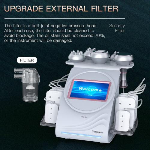 SQ90C Pro, 6in1 80K Cavitation  Machine | Multi-Pole RF Skin Tightening, Vacuum Massage & Lipo Laser Body Contouring System, Facial Lifting Body Shaping Beauty Machine, US Plug
