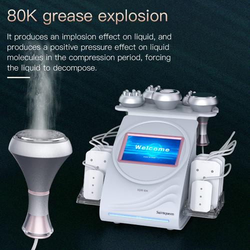 SQ90C Pro, 6in1 80K Cavitation  Machine | Multi-Pole RF Skin Tightening, Vacuum Massage & Lipo Laser Body Contouring System, Facial Lifting Body Shaping Beauty Machine, US Plug