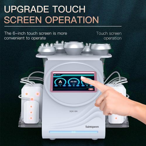 SQ90C Pro, 6in1 80K Cavitation  Machine | Multi-Pole RF Skin Tightening, Vacuum Massage & Lipo Laser Body Contouring System, Facial Lifting Body Shaping Beauty Machine, US Plug