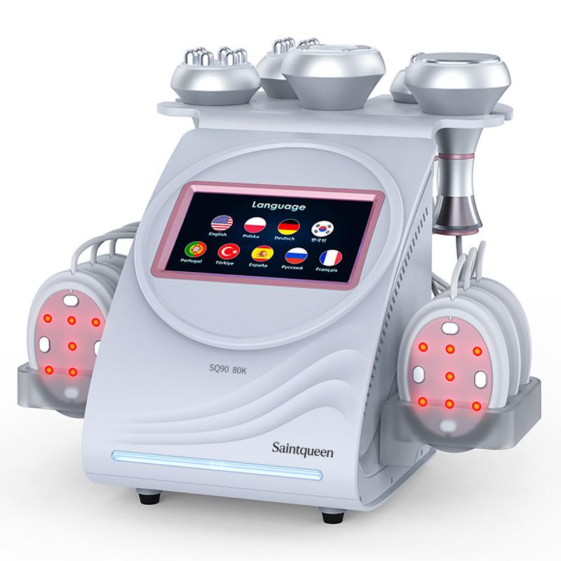 SQ90B Pro, 6in1 80K Cavitation  Machine | Multi-Polar RF Vacuum Massage EMS Lipo Laser Device | Body Contouring, Skin Tightening & Face Lifting, US Plug