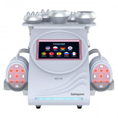 SQ90B Pro, 6in1 80K Cavitation  Machine | Multi-Polar RF Vacuum Massage EMS Lipo Laser Device | Body Contouring, Skin Tightening & Face Lifting, US Plug