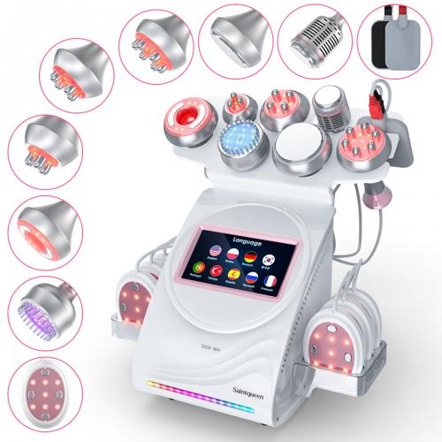 SQ90E Plus, 9in1 80K Cavitation Machine | Multipolar RF Vacuum RF EMS Microcurrent Lipo Laser Cold Hammer Meridian Brush, Body Sculpting Skin Tightening, US Plug