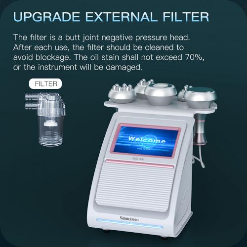 SQ92A Pro, 5in1 80K Ultrasonic Cavitation Machine, Multi-Pole RF Skin Tightening Vacuum Negative Pressure Massage Body Shaping , US Plug