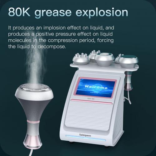SQ92A Pro, 5in1 80K Ultrasonic Cavitation Machine, Multi-Pole RF Skin Tightening Vacuum Negative Pressure Massage Body Shaping , US Plug