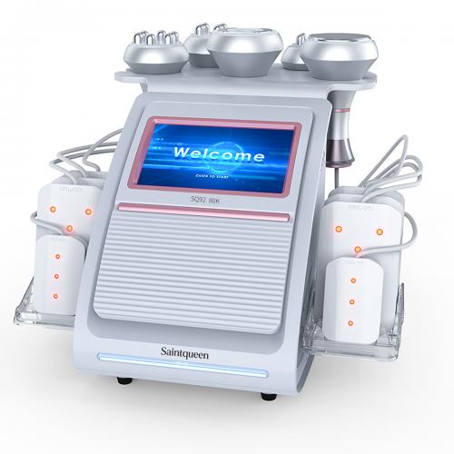 SQ92C Pro, 6in1 80K Ultrasonic Cavitation Machine, Multi-Polar RF Vacuum Lipo Laser Body Sculpting  Device for Salon & Home Skin Tightening Contouring, US Plug