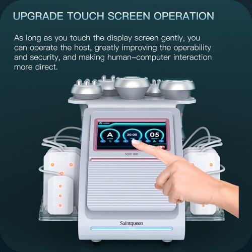 SQ92C Pro, 6in1 80K Ultrasonic Cavitation Machine, Multi-Polar RF Vacuum Lipo Laser Body Sculpting  Device for Salon & Home Skin Tightening Contouring, US Plug