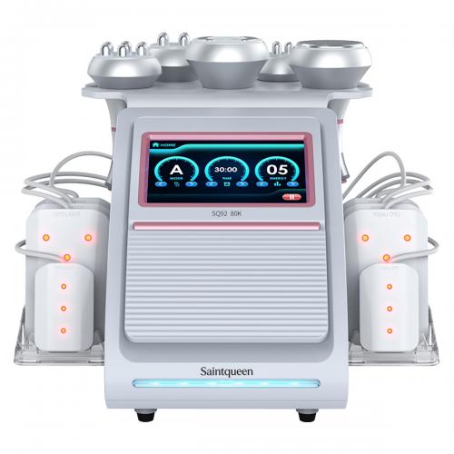 SQ92C Pro, 6in1 80K Ultrasonic Cavitation Machine, Multi-Polar RF Vacuum Lipo Laser Body Sculpting  Device for Salon & Home Skin Tightening Contouring, US Plug