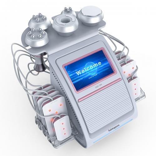 SQ92C Pro, 6in1 80K Ultrasonic Cavitation Machine, Multi-Polar RF Vacuum Lipo Laser Body Sculpting  Device for Salon & Home Skin Tightening Contouring, US Plug