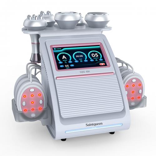 SQ92B Pro, 6in1 80K Ultrasonic Cavitation Machine | Multi-Polar RF Vacuum Lipo Laser EMS Body Sculpting Skin Tightening Beauty Device, US Plug