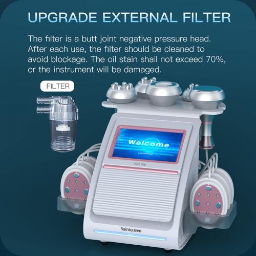 SQ92B Pro, 6in1 80K Ultrasonic Cavitation Machine | Multi-Polar RF Vacuum Lipo Laser EMS Body Sculpting Skin Tightening Beauty Device, US Plug