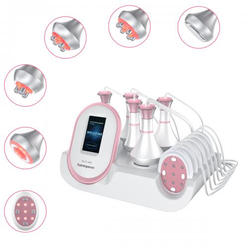 SQ121B Pro, 6in1 80K Cavitation Body  Machine, RF Skin Tightening with Laser EMS Microcurrent Pad, Vacuum Negative Pressure Massage Body Contouring Shaping, US Plug