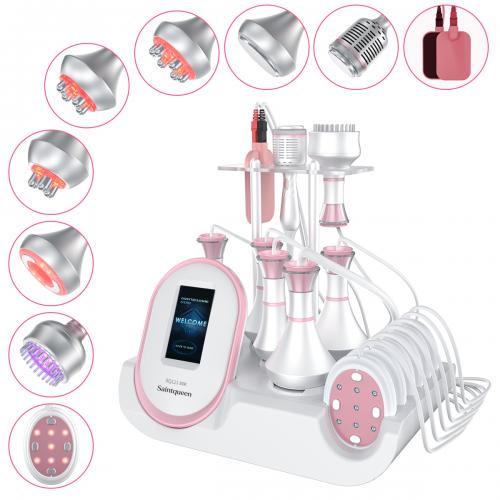 SQ121D Plus, 9in1 80K Cavitation  Machine With Microcurrent Plate, Multi-Polar RF Vacuum for Body Shaping Skin Tightening Anti-Aging, US Plug