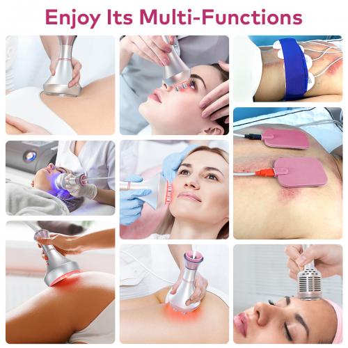 SQ121D Plus, 9in1 80K Cavitation  Machine With Microcurrent Plate, Multi-Polar RF Vacuum for Body Shaping Skin Tightening Anti-Aging, US Plug