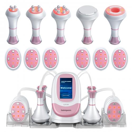 SQ95B Pro, 6in1 Multifunctional Body Sculpting Machine 80K Cavitation, Multi-Polar RF, Vacuum Massage & EMS Pads for Skin Lifting & Shaping, US Plug