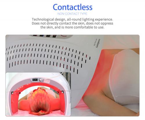 SQ1 LED Light Therapy Device, 292 Beads 7-Color Photon Facial Skin Rejuvenation Machine, Red Blue Green PDT for Face Skin Care Anti-Aging Acne Oil Control, US Plug