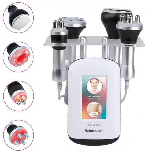 SQ152 Basic, 4in1 80K Ultrasonic Cavitation Machine, Vacuum RF Body Sculpting & Skin Tightening Device for Face & Body , US Plug