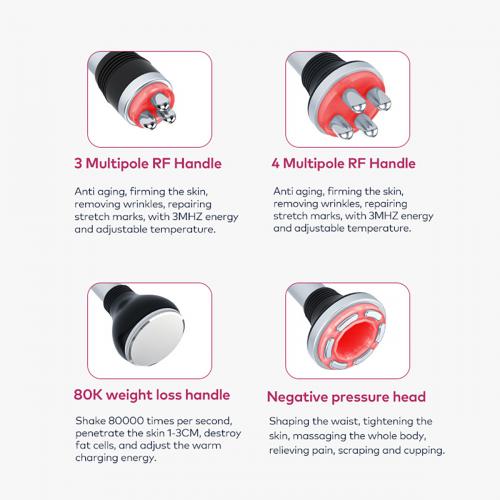 SQ152 Basic, 4in1 80K Ultrasonic Cavitation Machine, Vacuum RF Body Sculpting & Skin Tightening Device for Face & Body , US Plug