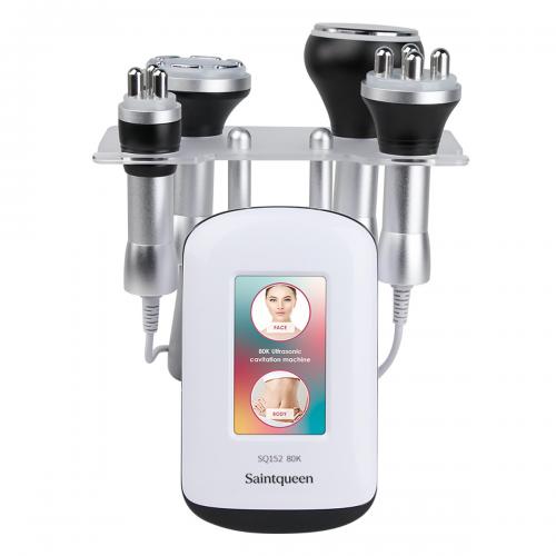 SQ152 Basic, 4in1 80K Ultrasonic Cavitation Machine, Vacuum RF Body Sculpting & Skin Tightening Device for Face & Body , US Plug