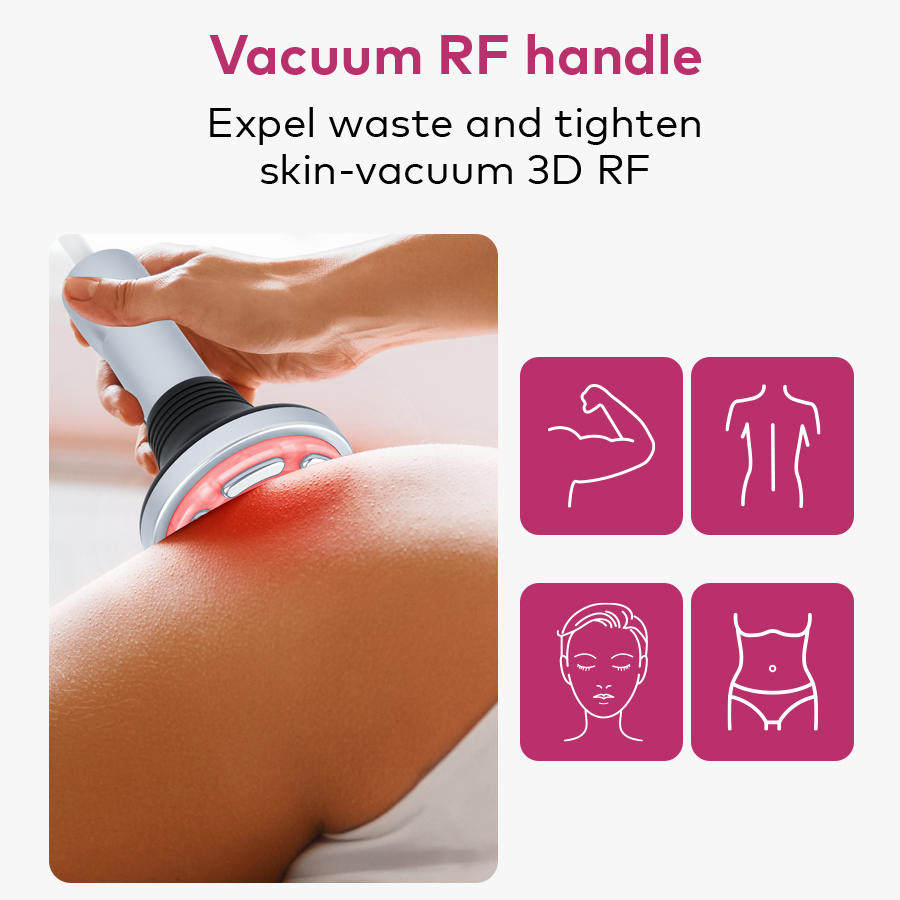 SQ154D Max 11-in-1 80K Cavitation RF Vacuum Beauty Machine with Laser EMS Microcurrent Pads detail 8
