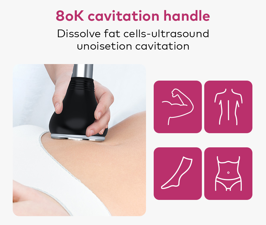 RF and cavitation handpieces