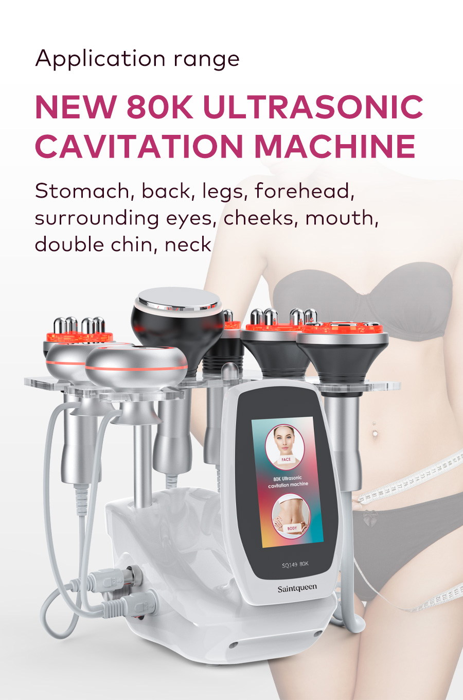 SQ149 Pro 6in1 80K Ultrasonic Cavitation Body Sculpting Machine