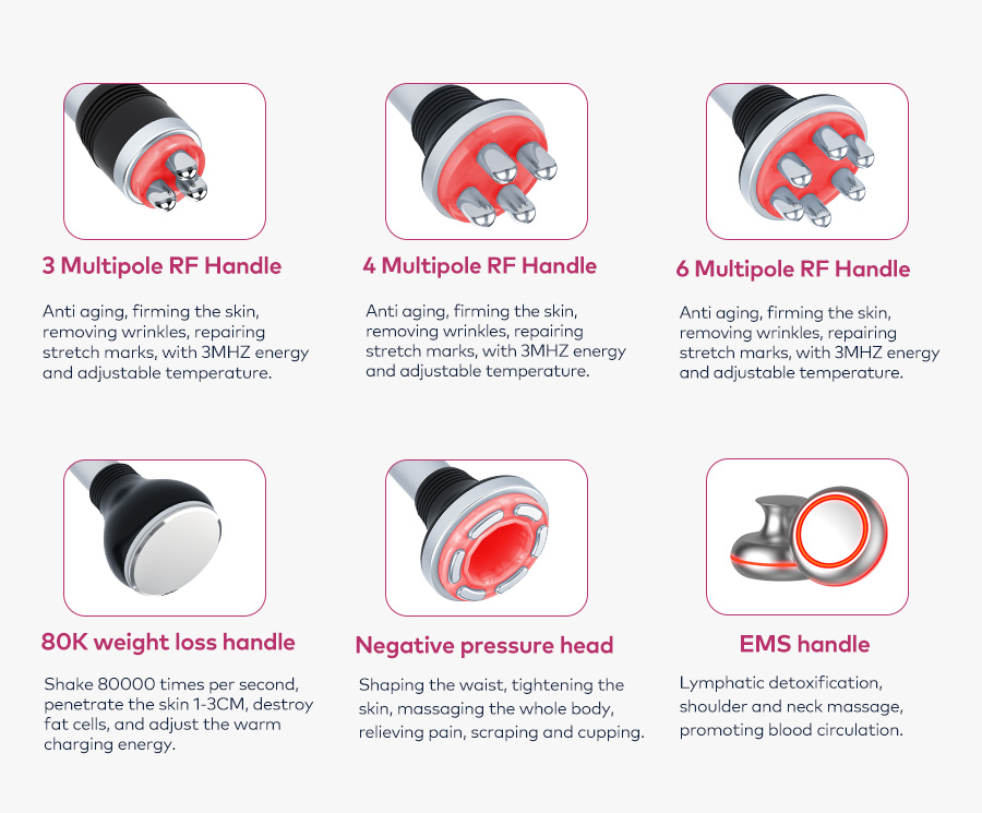 6-in-1 Multi-Handpiece Design