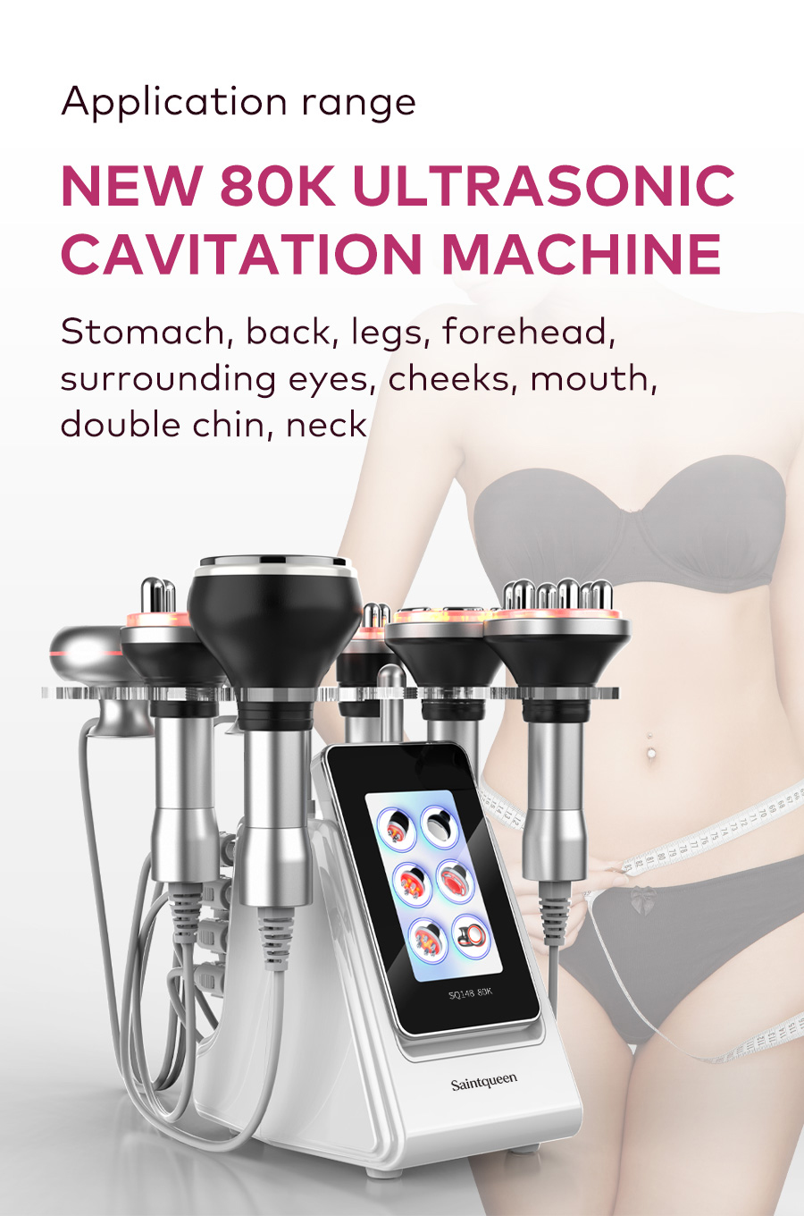 SQ148B Pro 6-in-1 80K Cavitation Machine