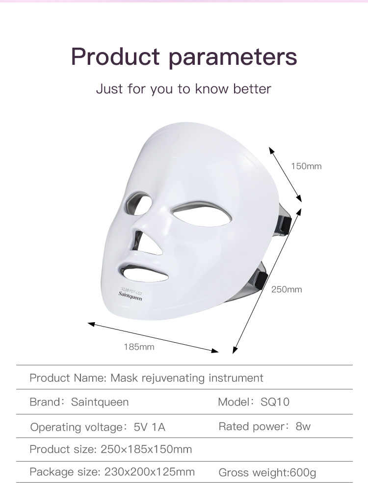 SQ10 LED Photon Facial Mask