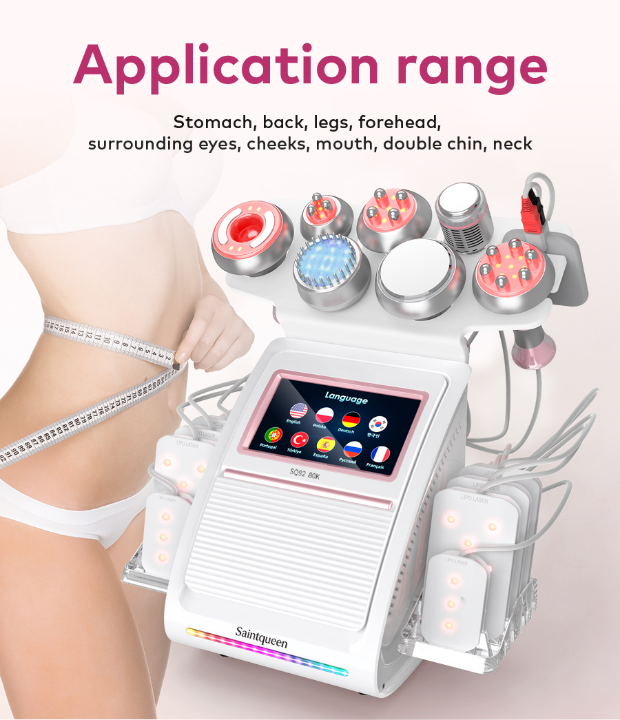 SQ92D Plus 9-in-1 80K Cavitation Lipo Laser RF Body  Machine